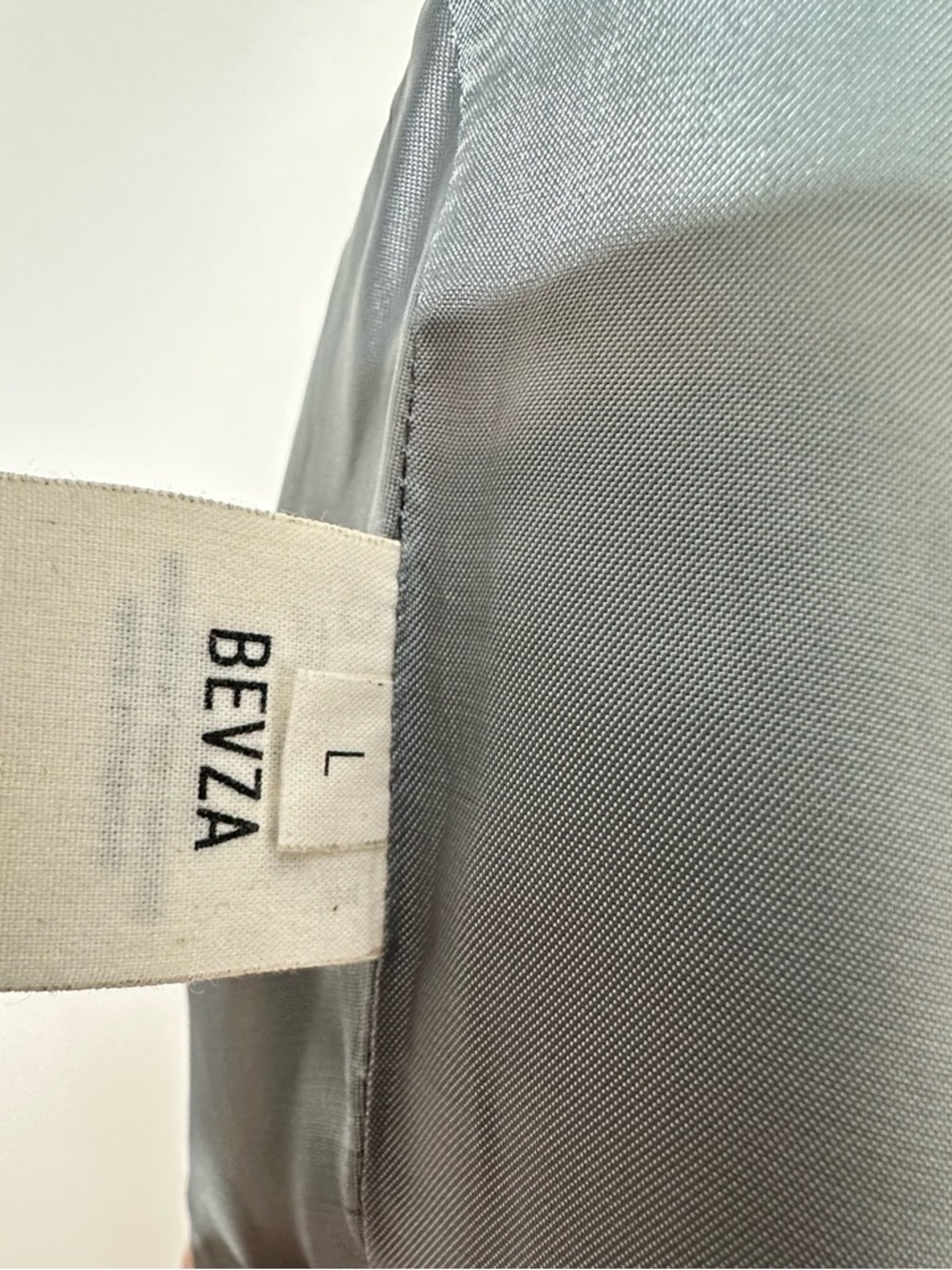 BEVZA Grey Corset Top | Designer Cropped Structured Top | High Fashion Piece - Picture 9 of 10
